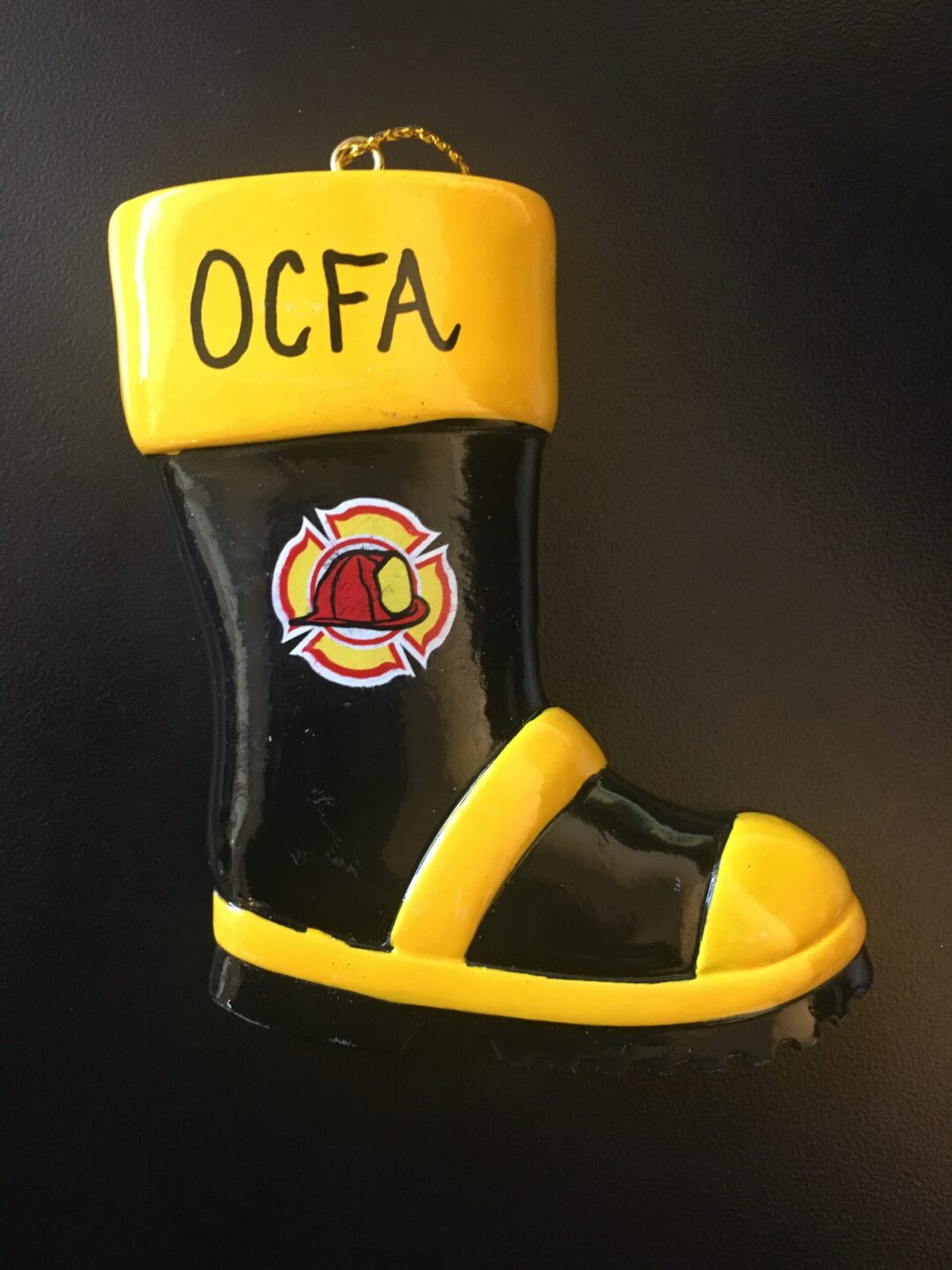 Ornament Fire Fighter boot
